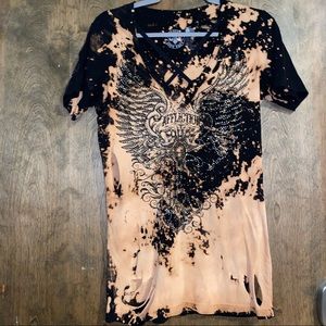 SINFUL / AFFLICTION BLEACHED TEE TOP SHIRT